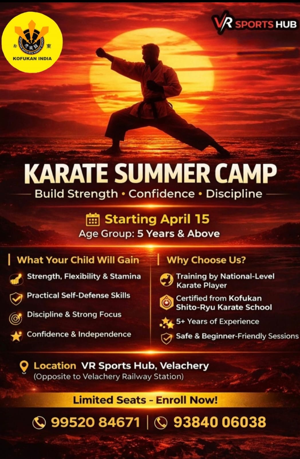 Karate summer camp velachery